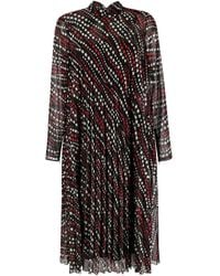 RED Valentino - Star Print Pleated Dress - Lyst