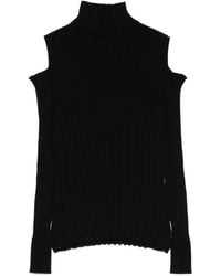 D.exterior - Pull Côtelé À Épaules Dénudées - Lyst