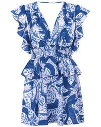 Poupette - Noemi Paisley-Print Mini Dress - Lyst