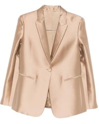 Alberta Ferretti - Buttoned Peak-lapel Jacket - Lyst