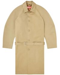 DIESEL - Trench Coat With Cocoon Sleeves - Lyst