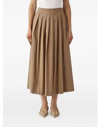 PT Torino - Pleated-Front Elasticated-Waist Midi Skirt - Lyst