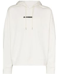 Jil Sander - Logo-Print Drawstring Hoodie - Lyst