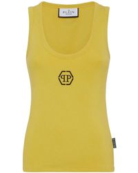 Philipp Plein - Hexagon-Logo Cotton Tank Top - Lyst