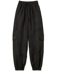 Twinset - Linen And Broderie Anglaise Jogger Trousers - Lyst