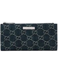 Gucci - Long Wallet With Plaque - Lyst