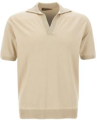 FILIPPO DE LAURENTIIS - Skipper Ribbed-Trim Polo Colar T-Shirt - Lyst