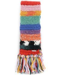 DSquared² - Crochet-Knit Fringed Scarf - Lyst