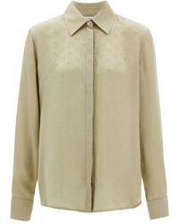 Ferragamo - Blouse Met Monogram - Lyst