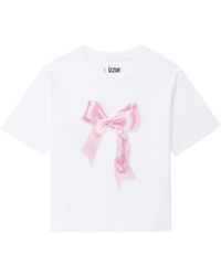 Izzue - Bow-print Cotton T-shirt - Lyst
