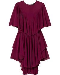 Twinset - Abito Corto Con Ruches - Lyst