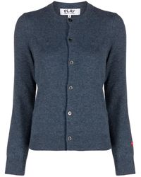 COMME DES GARÇONS PLAY - Mélange-Effect Wool Cardigan - Lyst