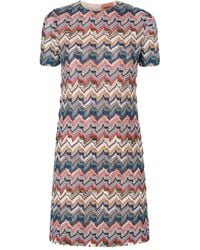 Missoni - Wool Blend Short Dress - Lyst