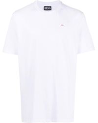 DIESEL - T-just-microdiv Logo-embroidered T-shirt - Lyst