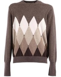 Ballantyne - Argyle Crew-neck Sweater - Lyst