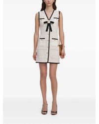 Self-Portrait - Dress Crochet Knit V-Neck - Lyst