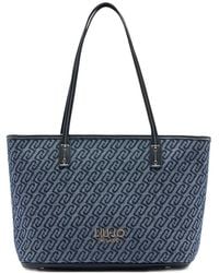 Liu Jo - Jacquard Denim Tote Bag - Lyst