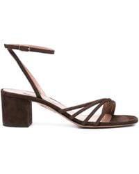 Aquazzura - 50Mm Latour Ankle-Strap Leather Sandals - Lyst