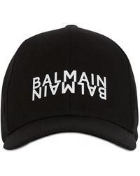 Balmain - Katoenen Pet Met Print - Lyst