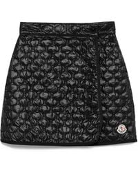 Moncler - Quilted Skirt With Glossy Finish And Wrap St - Lyst
