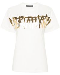 Alberta Ferretti - T-Shirt mit Metallic-Print - Lyst