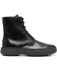 Tod's - Stivali Stringati Montone - Lyst