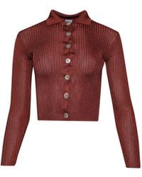 Calle Del Mar - Ribbed-Knit Button-Up Cardigan - Lyst