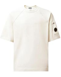 C.P. Company - 30/2 Mercerized Jersey Twisted Lens Short Sleeve T-Shirt - Lyst