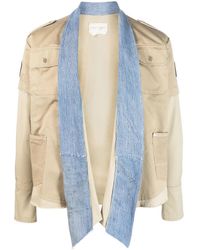 Greg Lauren - Two-Tone Cotton Military Jacket - Lyst