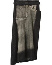 Y's Yohji Yamamoto - Asymmetric Midi Skirt - Lyst