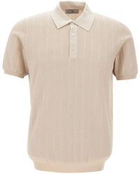 Della Ciana - Maxi-Ribbed Cotton Polo Shirt - Lyst