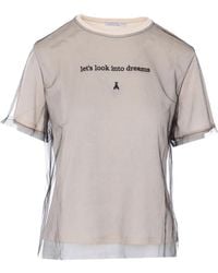 Patrizia Pepe - Embroidered Short-Sleeved Top - Lyst