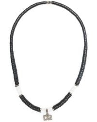 DSquared² - Collar Con Cuentas Y Charm Del Logo - Lyst