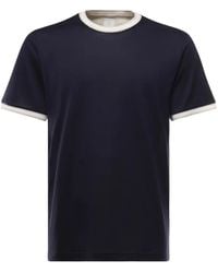 Eleventy - Camisa con cuello en contraste de algodón - Lyst