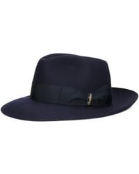Borsalino - Grosgrain-Trim Felt Fedora - Lyst