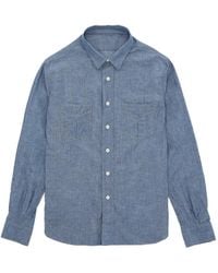 Fortela - Osumi Chambray Cotton Shirt - Lyst