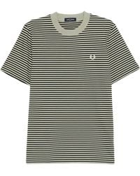 Fred Perry - Striped Laurel Wreath T-Shirt - Lyst