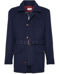 Brunello Cucinelli - ベルテッド ジャケット - Lyst