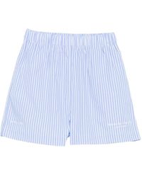 Sporty & Rich - Pantalones cortos a rayas de algodón - Lyst