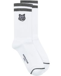 Maison Kitsuné - Fox-motif Cotton Socks - Lyst