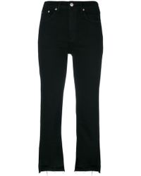 Rag & Bone Vaqueros capri con flecos - Negro