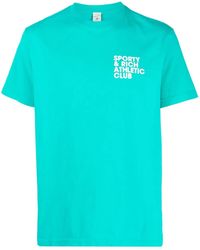 Sporty & Rich - Logo-Print Short-Sleeve T-Shirt - Lyst