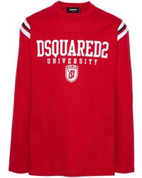 DSquared² - Varsity T-Shirt mit Logo-Print - Lyst