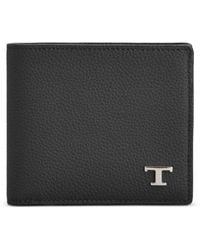 Tod's - T Timeless Pebbled-Leather Wallet - Lyst