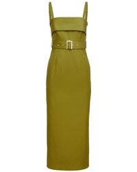 Toccin - Theodora Belted Midi Dress - Lyst