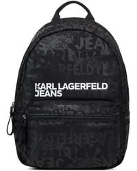 KARL LAGERFELD - Logo-Print Backpack - Lyst