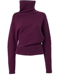 Carolina Herrera - Asymmetric Turtleneck Sweater - Lyst