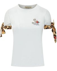 ALESSANDRO ENRIQUEZ - Kiss-Embroidered Tie-Cuff T-Shirt - Lyst