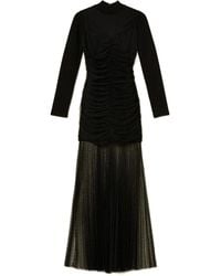 Twinset - Pleated-Tulle Knitted Midi Dress - Lyst