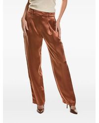Brunello Cucinelli - Satin Wide-Leg Trousers - Lyst